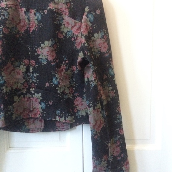 Free People Floral Denim Jacket - Picture 4 of 8